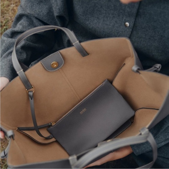 POLENE CYME TOTE BAG - STONE GRAY - Picture 7 of 15